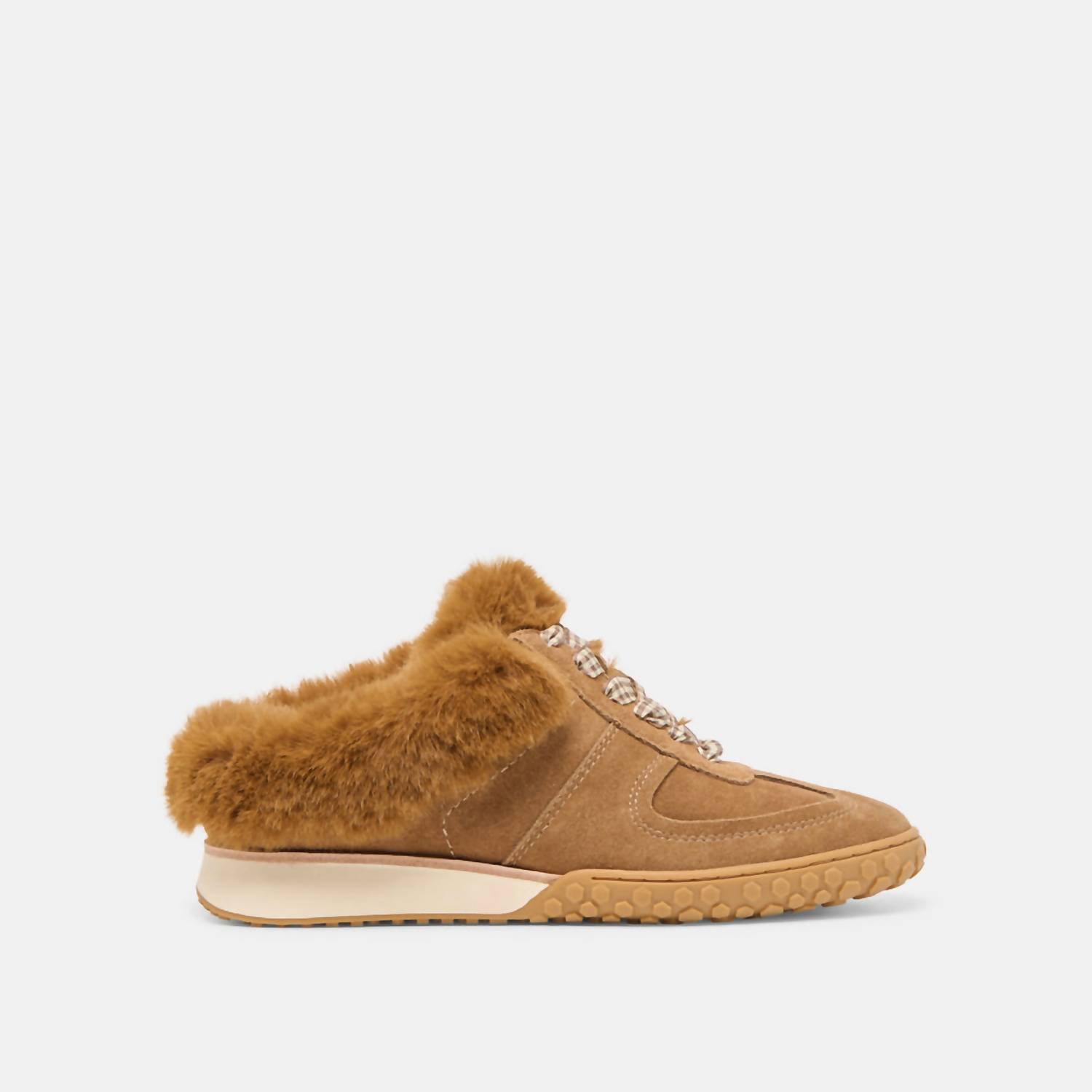 New Dolce Vita Women's Izzey Plush Sneakers In Light Brown Suede